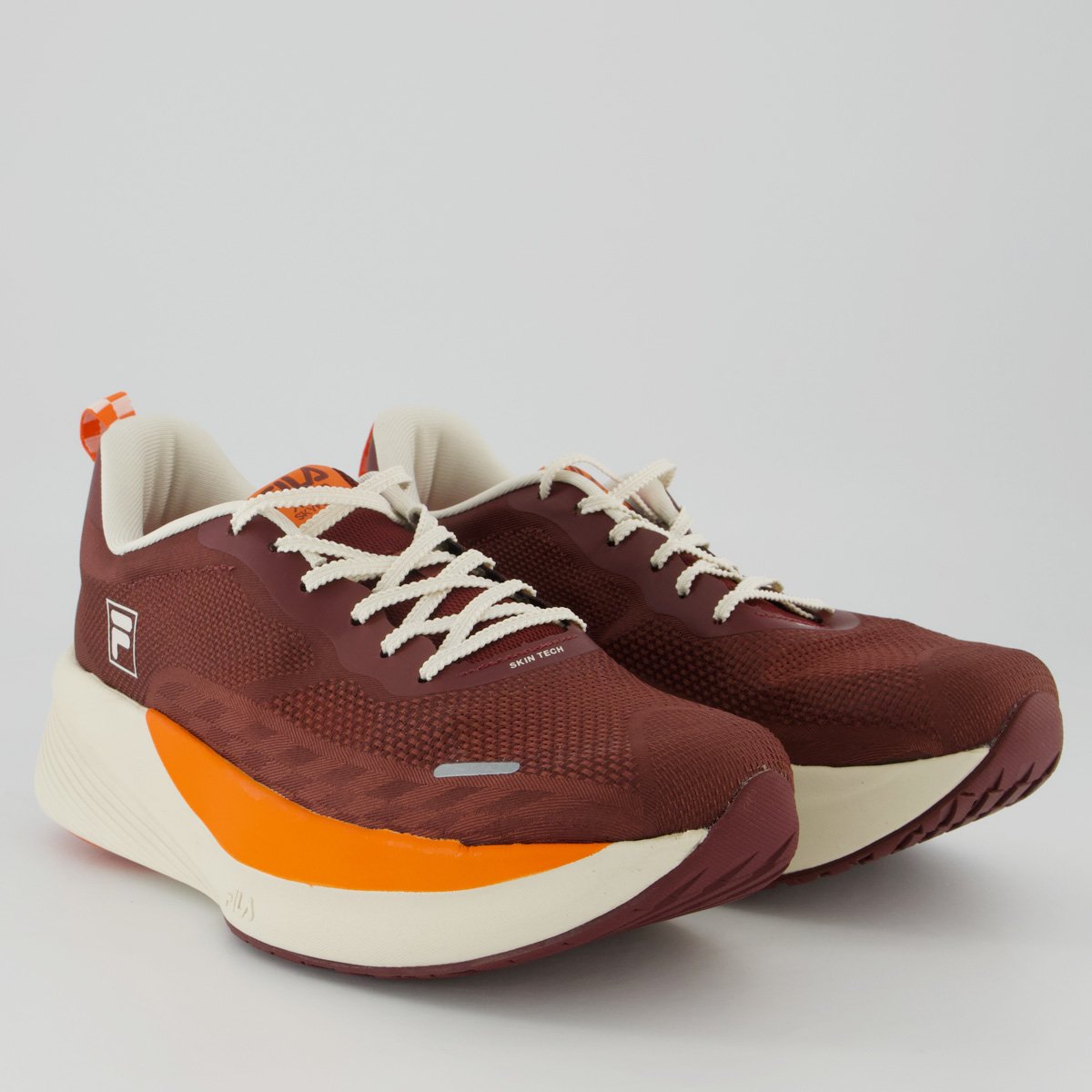 Tênis Fila Aero Skyfoam Bordô e Laranja Bordô 2