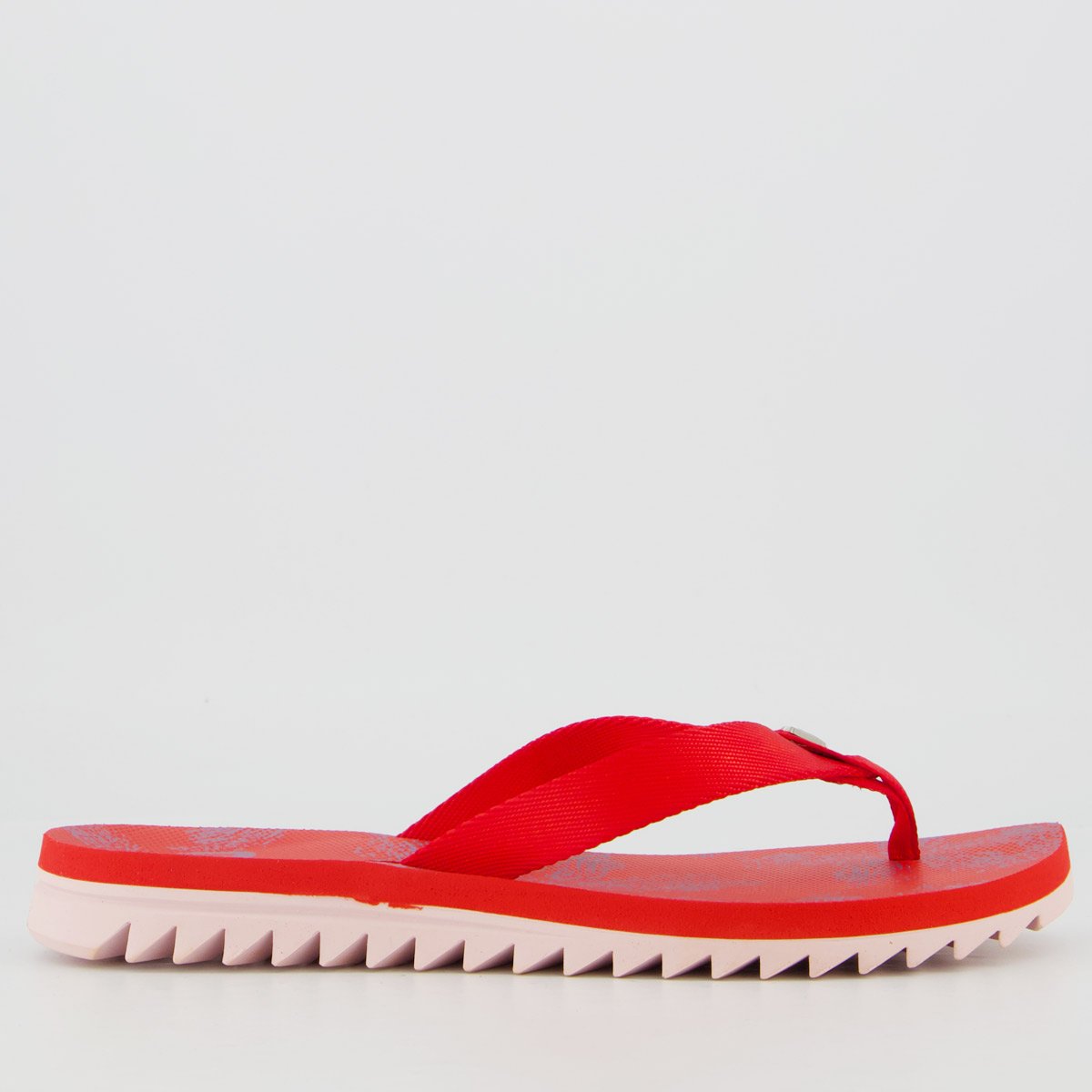 Chinelo Kenner Kyra Slim Estampado Feminino Vermelho Vermelho 2