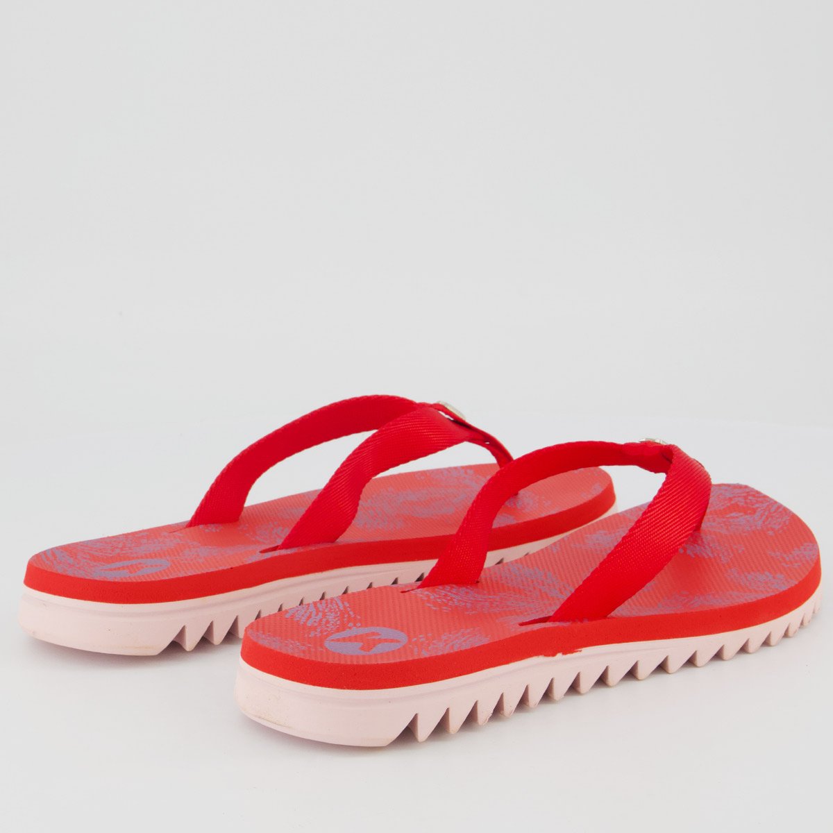 Chinelo Kenner Kyra Slim Estampado Feminino Vermelho Vermelho 4