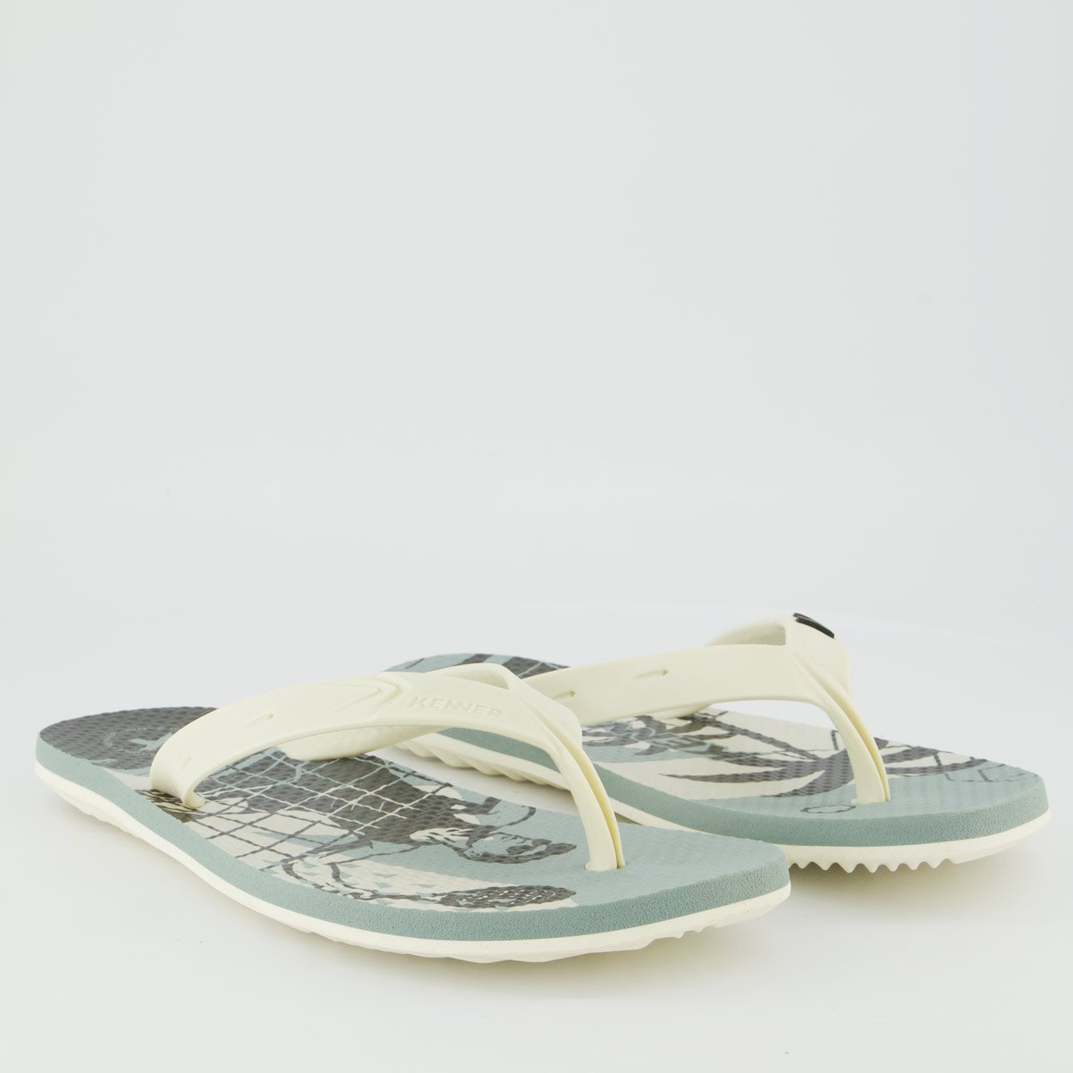 Chinelo Kenner Summer Beach Tenis Off White e Azul Branco/Azul 3