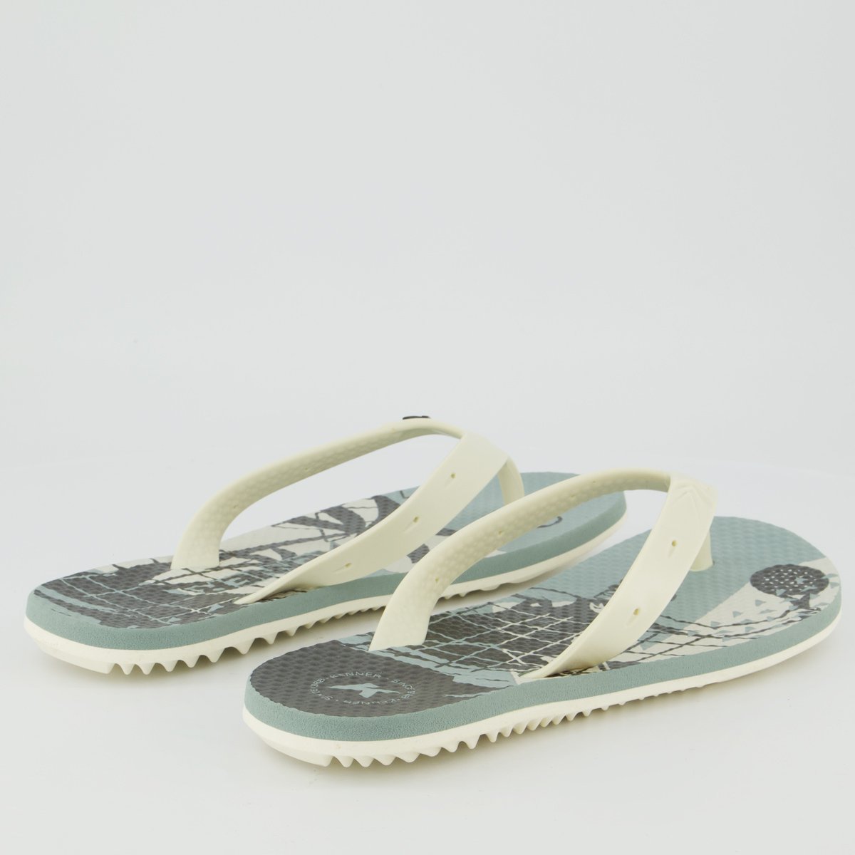 Chinelo Kenner Summer Beach Tenis Off White e Azul Branco/Azul 4