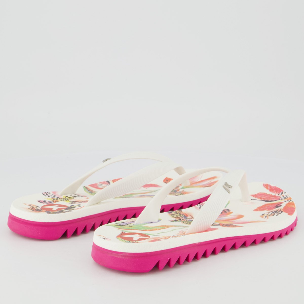 Chinelo Kenner Polen Feminino Flores Branco Branco 4