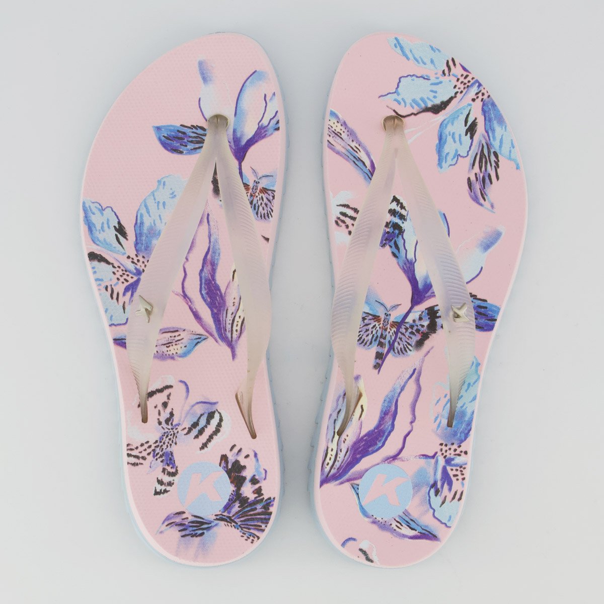 Chinelo Kenner Polen Feminino Borboletas Rosa