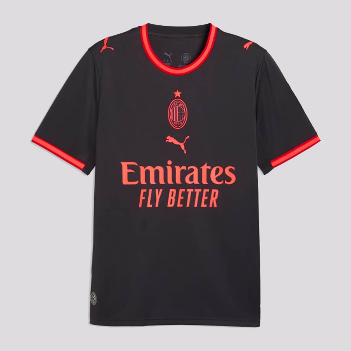 Camisa Puma Milan Third 2027 Preto/Laranja 5
