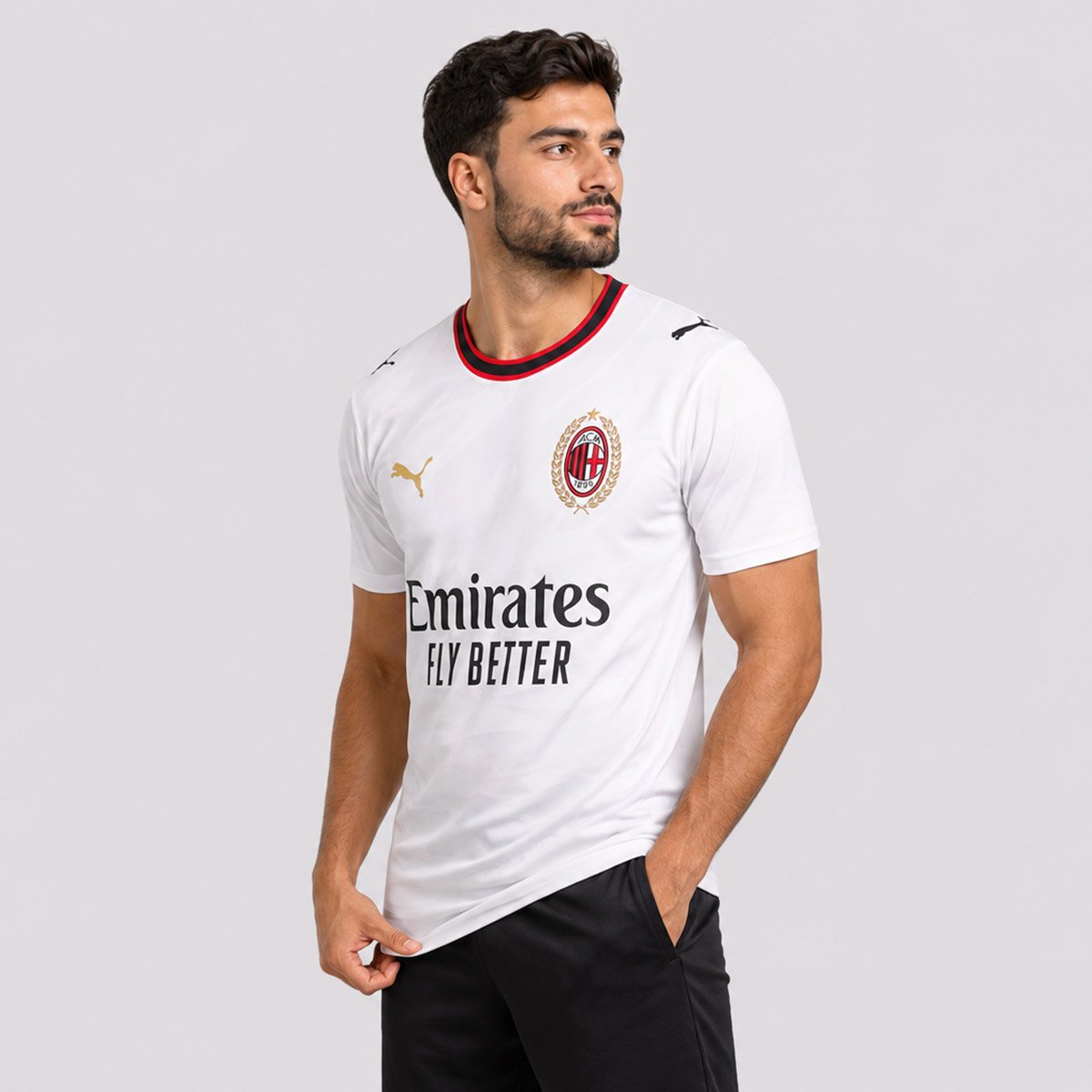 Camisa Puma Milan Away 2027 Preto/Laranja 3