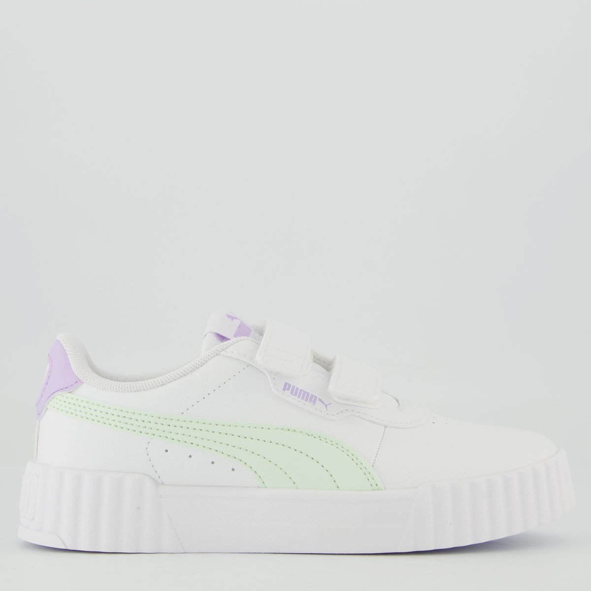 Tênis Puma Carina 3.0 Infantil Branco e verde