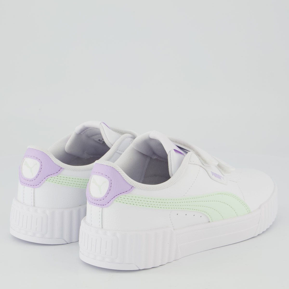 Tênis Puma Carina 3.0 Infantil Branco e verde Branco/Verde 3