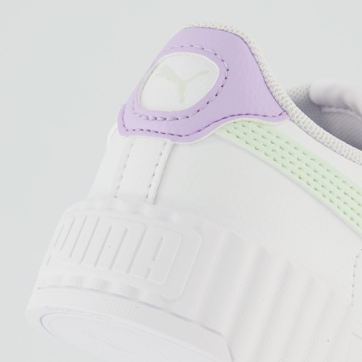 Tênis Puma Carina 3.0 Infantil Branco e verde Branco/Verde 6