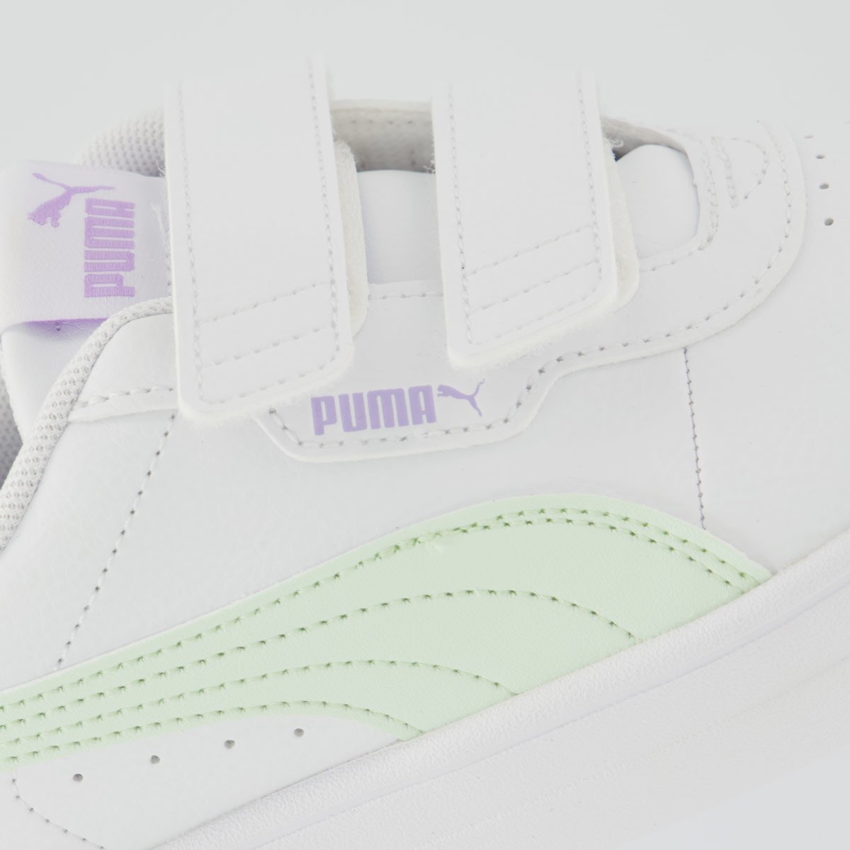Tênis Puma Carina 3.0 Infantil Branco e verde Branco/Verde 7