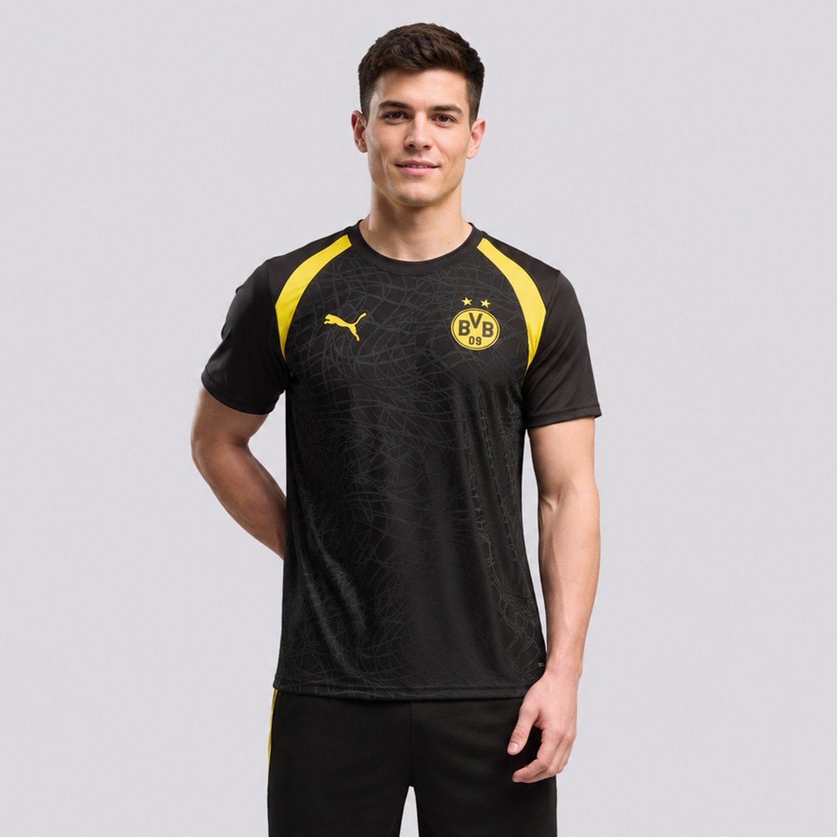 Camisa Puma Borussia Dortmund Slim Treino Preta