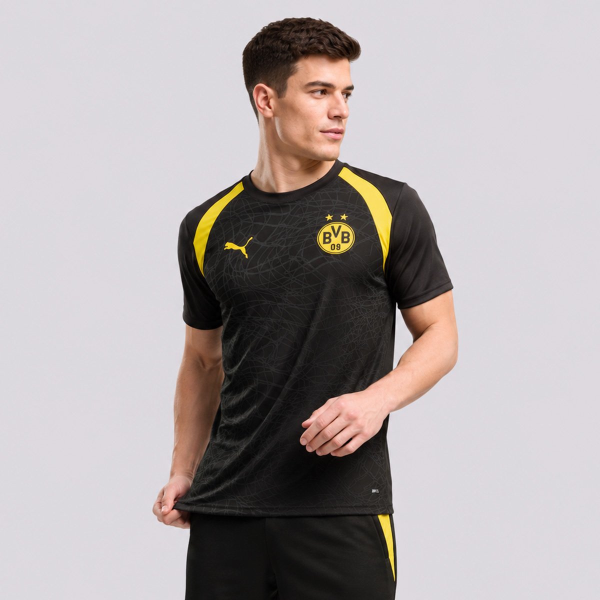 Camisa Puma Borussia Dortmund Slim Treino Preta Preto 3
