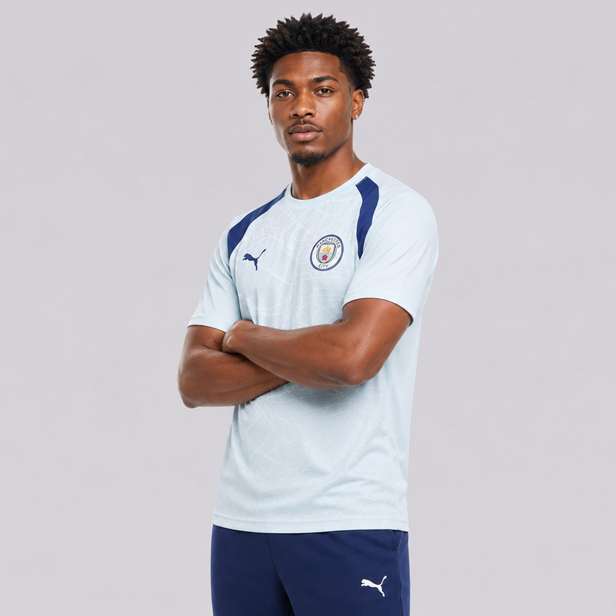 Camisa Puma Manchester City Slim 2027 Treino Azul Azul 2