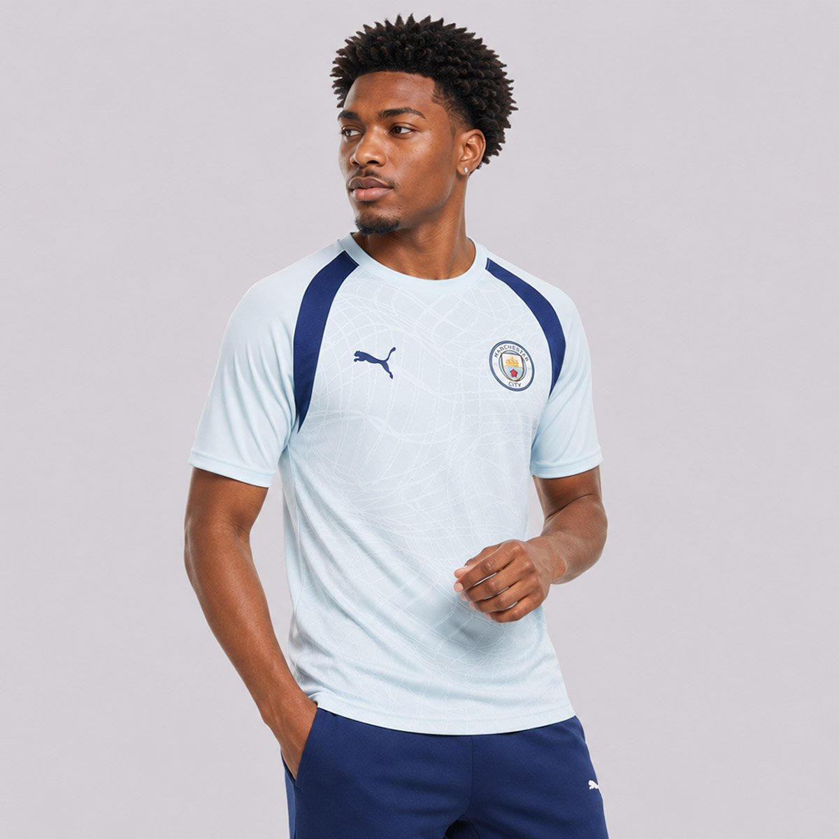 Camisa Puma Manchester City Slim 2027 Treino Azul Azul 3