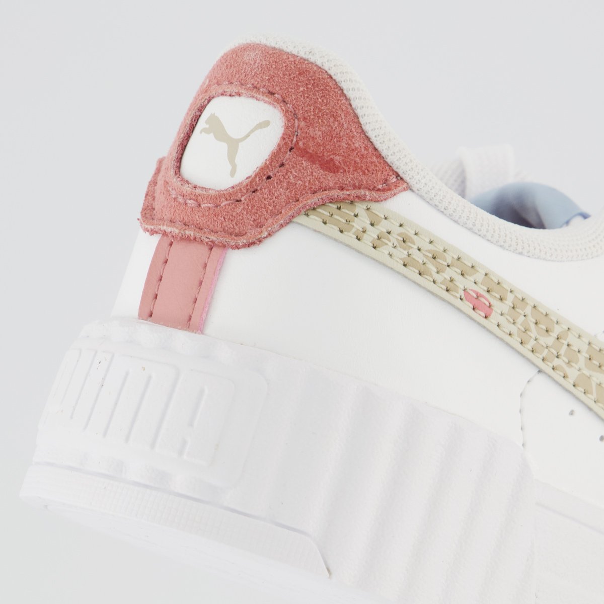 Tênis Puma Carina 3.0 Winter Safari Infantil Branco e rosa Branco/Rosa 4