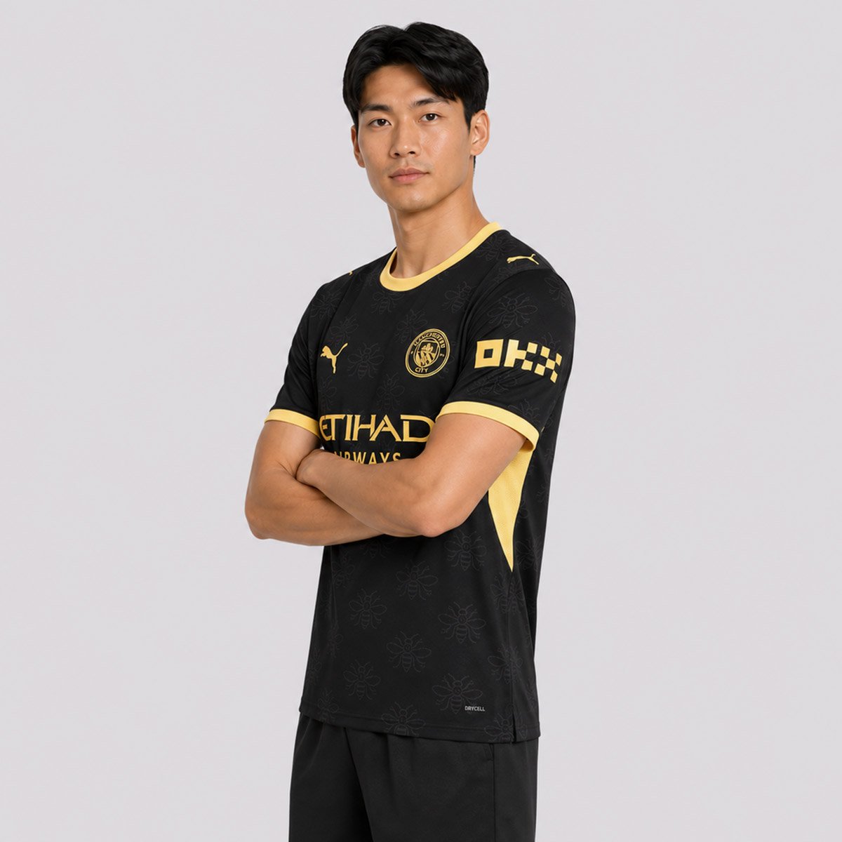 Camisa Puma Manchester City Away 2027 Preta Preto 2