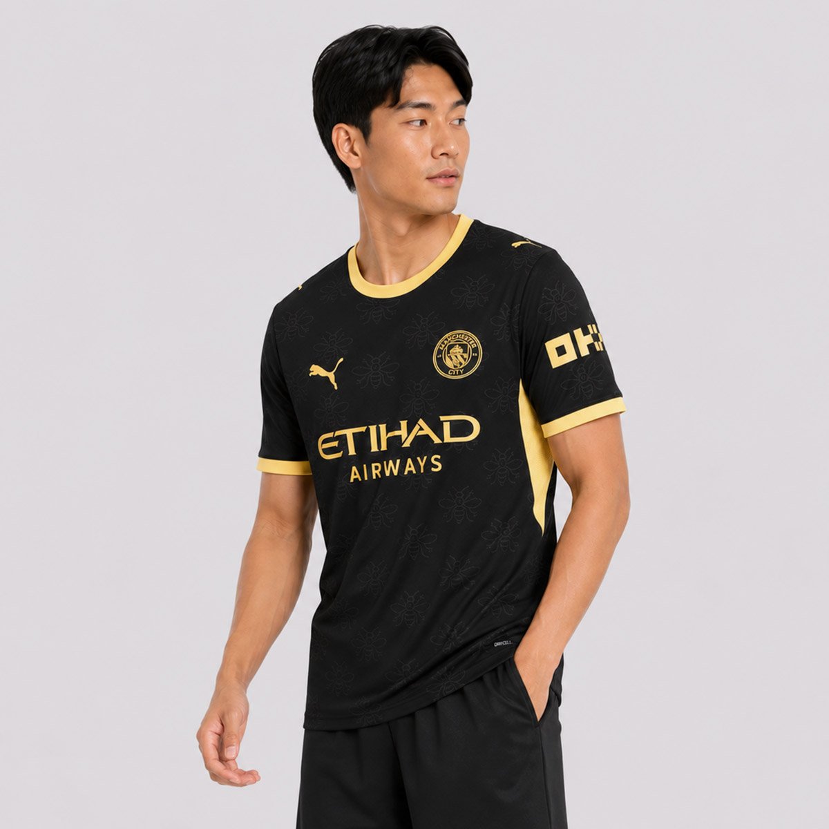 Camisa Puma Manchester City Away 2027 Preta Preto 3