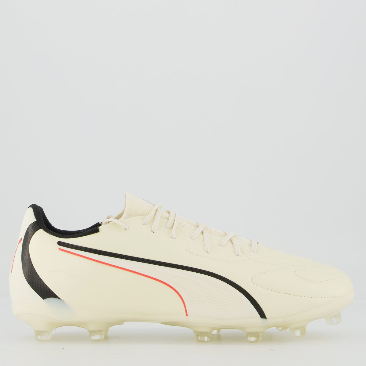 Chuteira Puma King 20 Match Campo Bege e Preto Bege 5
