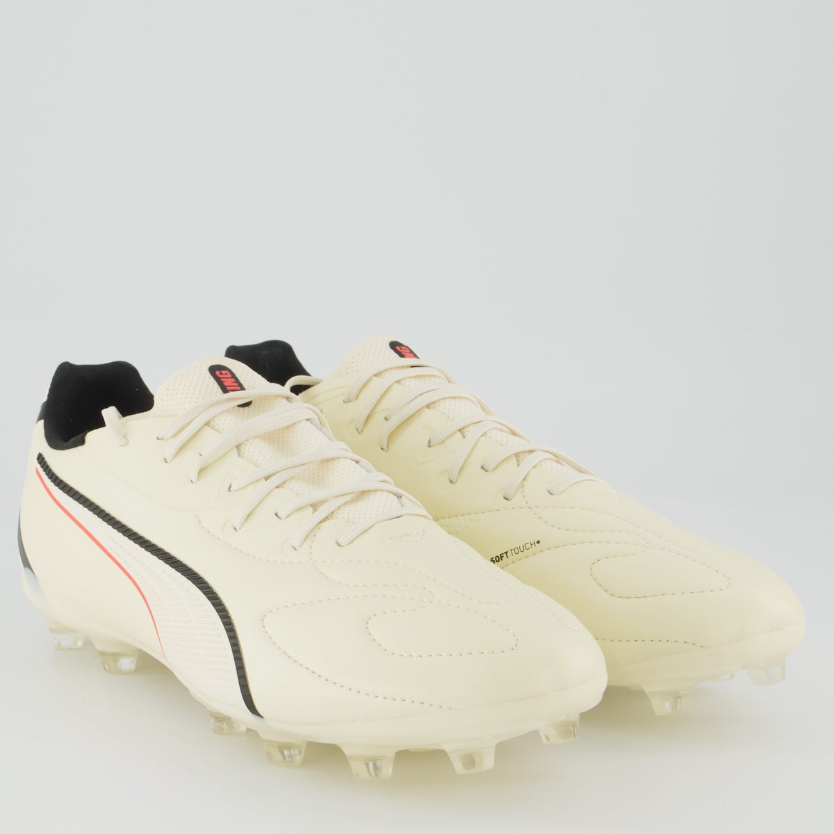Chuteira Puma King 20 Match Campo Bege e Preto Bege 6