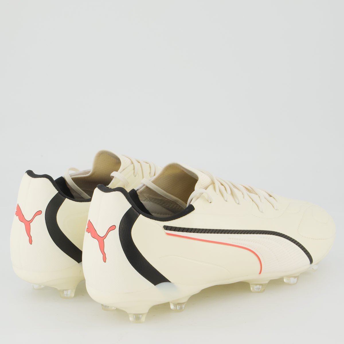 Chuteira Puma King 20 Match Campo Bege e Preto Bege 7