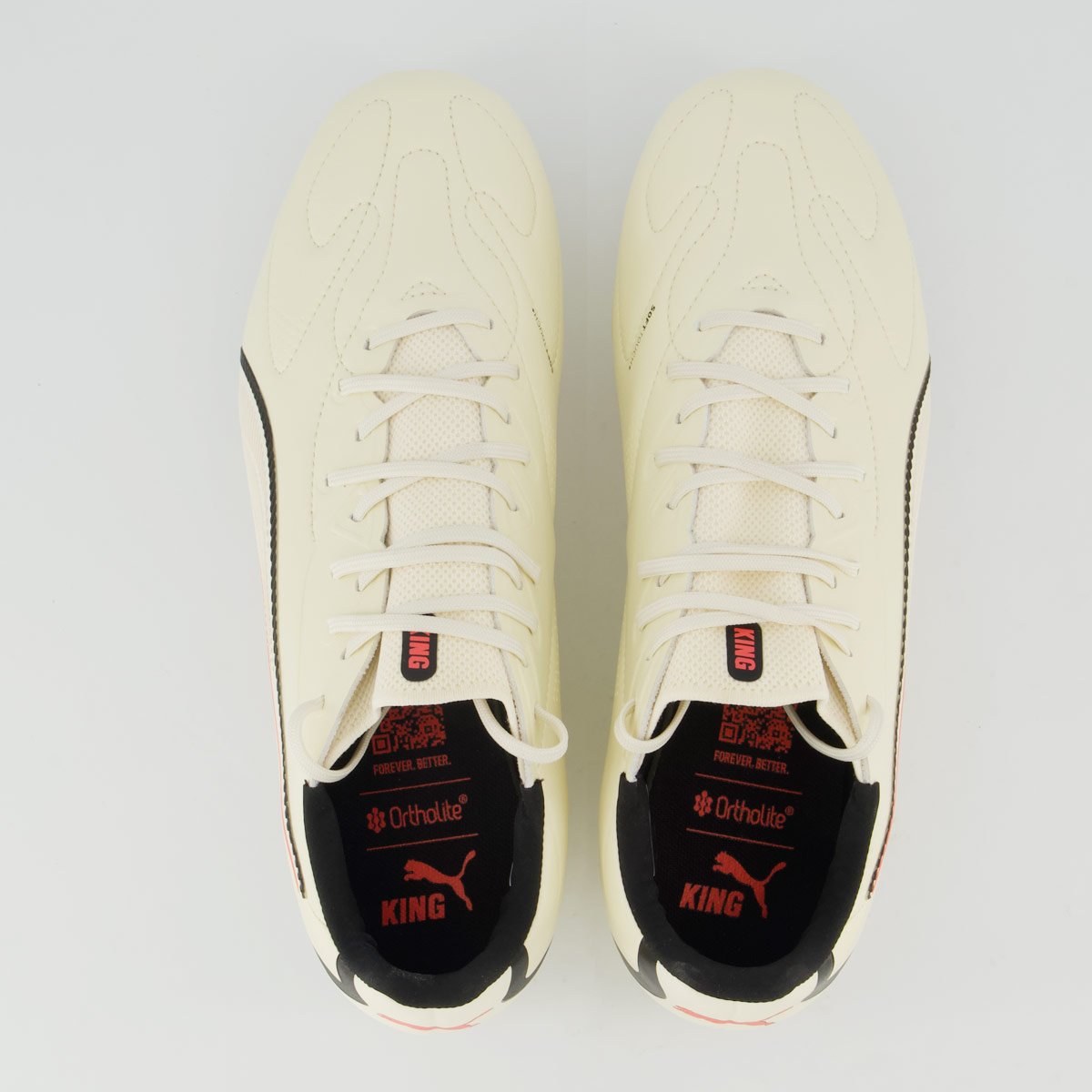 Chuteira Puma King 20 Match Campo Bege e Preto Bege 8