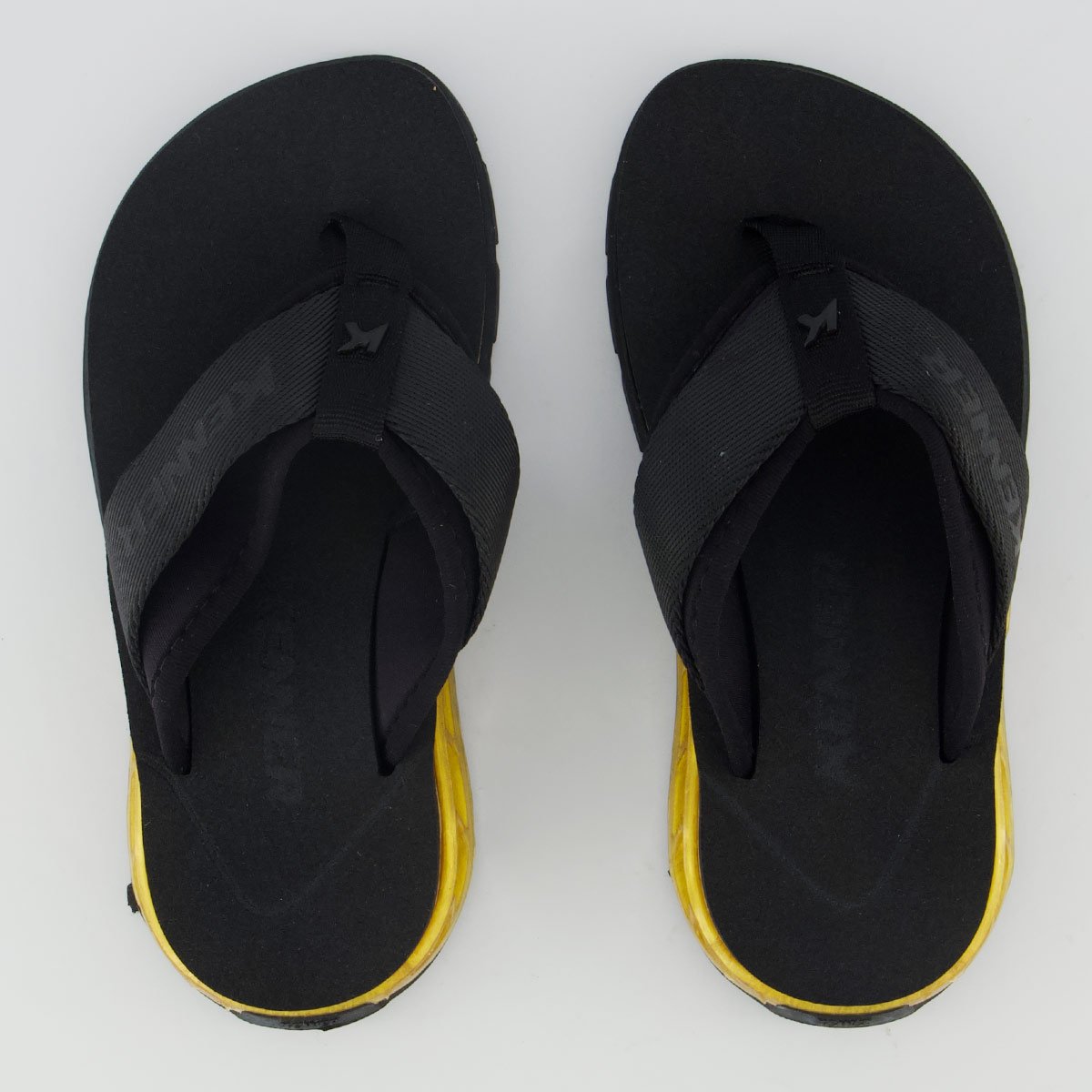 Chinelo Kenner Rakka Sport Infantil Preto e Amarelo