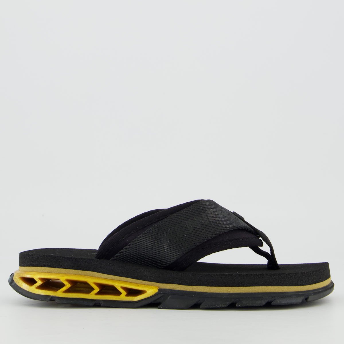 Chinelo Kenner Rakka Sport Infantil Preto e Amarelo Preto 2
