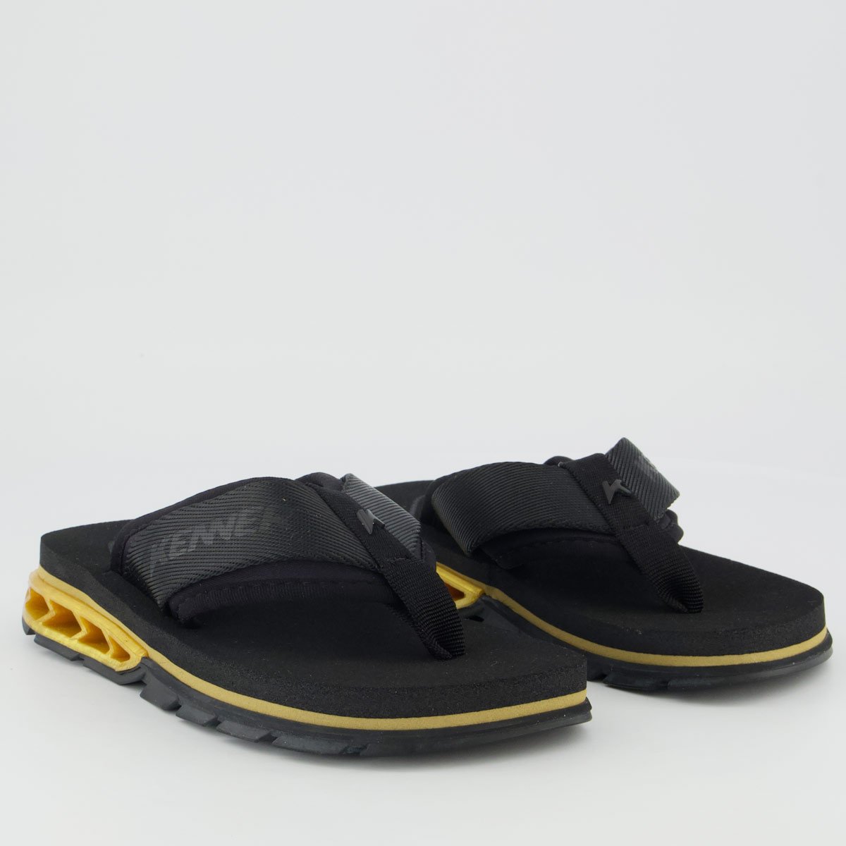 Chinelo Kenner Rakka Sport Infantil Preto e Amarelo Preto 3