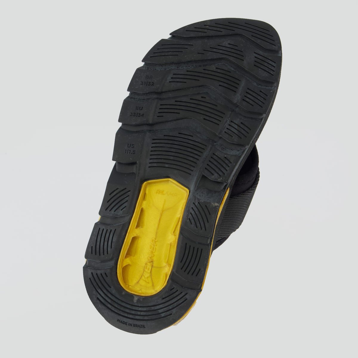 Chinelo Kenner Rakka Sport Infantil Preto e Amarelo Preto 5