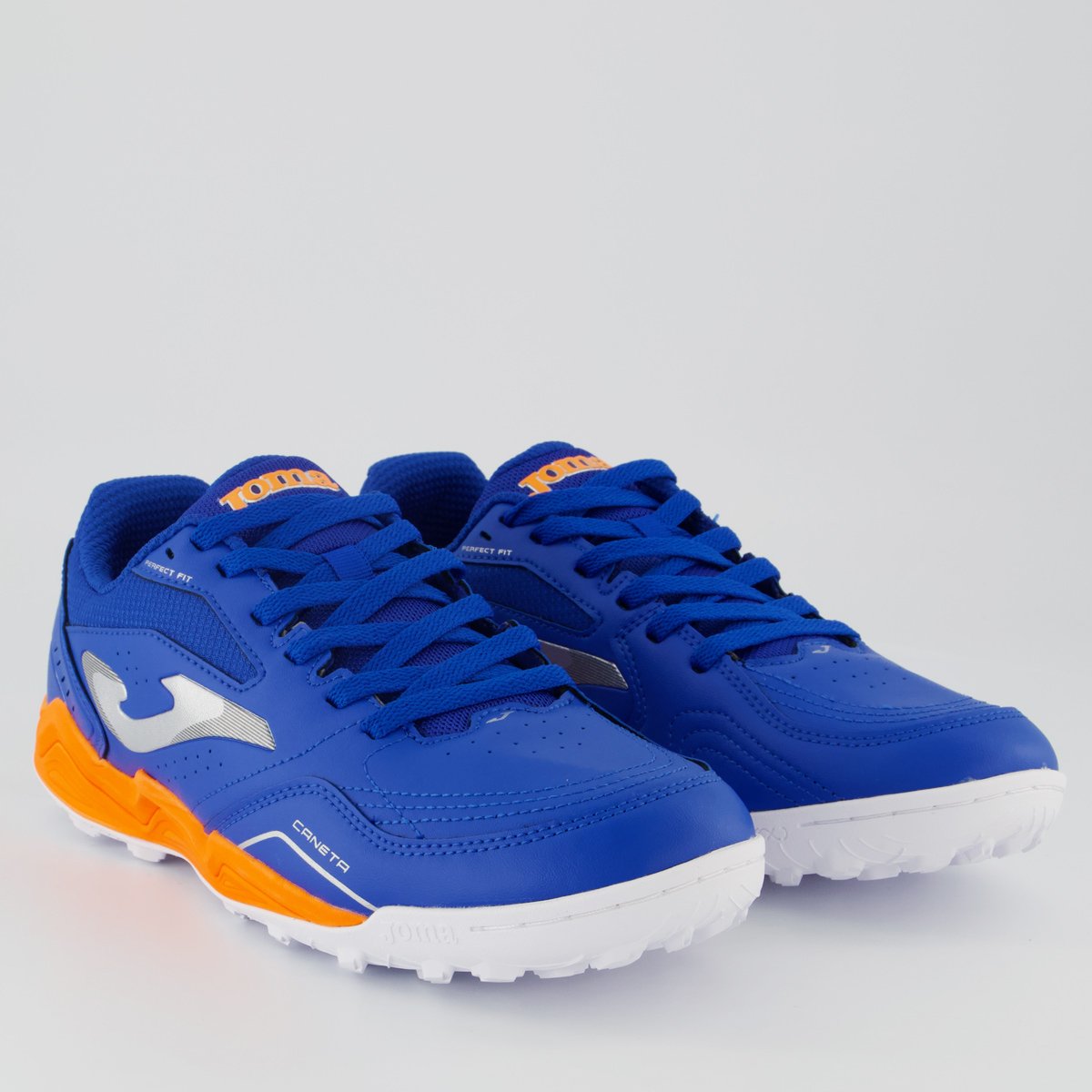 Chuteira Joma Caneta Society Azul e Laranja Azul 2