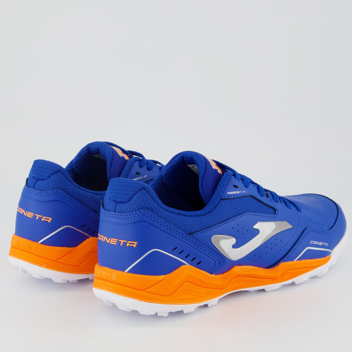 Chuteira Joma Caneta Society Azul e Laranja Azul 3