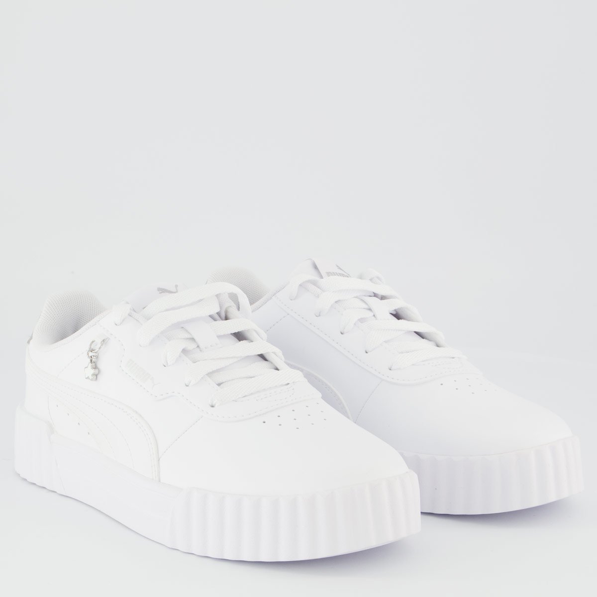 Tênis Puma Carina 3.0 Charm Infantil Branco Branco 2