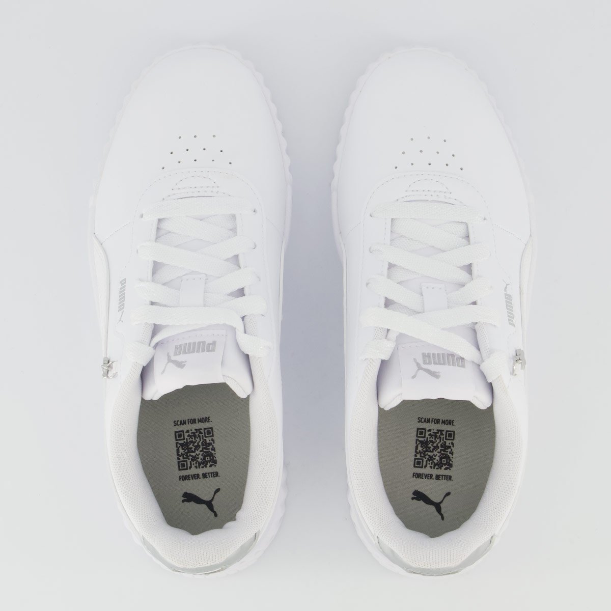 Tênis Puma Carina 3.0 Charm Infantil Branco Branco 4