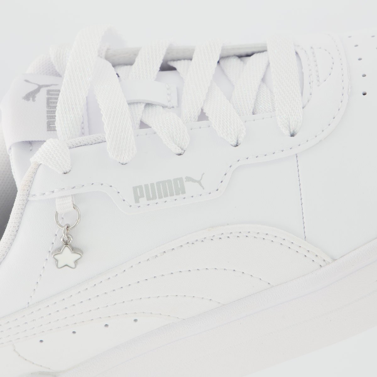 Tênis Puma Carina 3.0 Charm Infantil Branco Branco 7