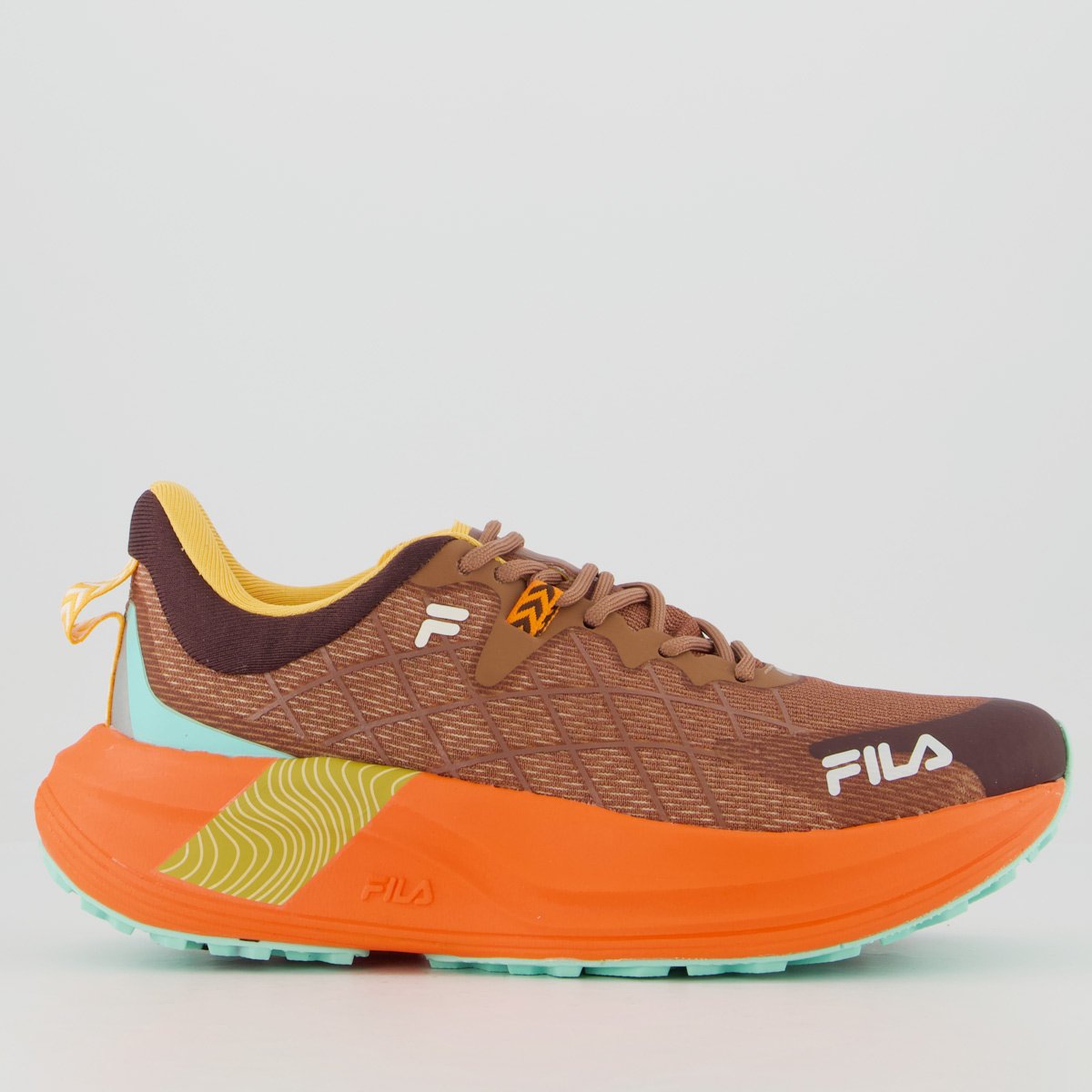 Tênis Fila Racer Skytrail Feminino Marrom e Laranja