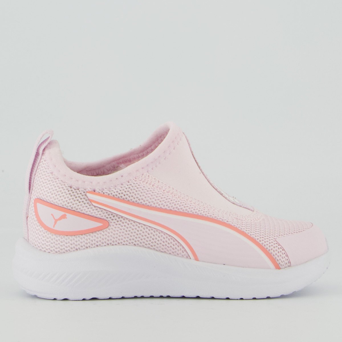 Tênis Puma Sky Runner Slip Infantil Rosa e Branco