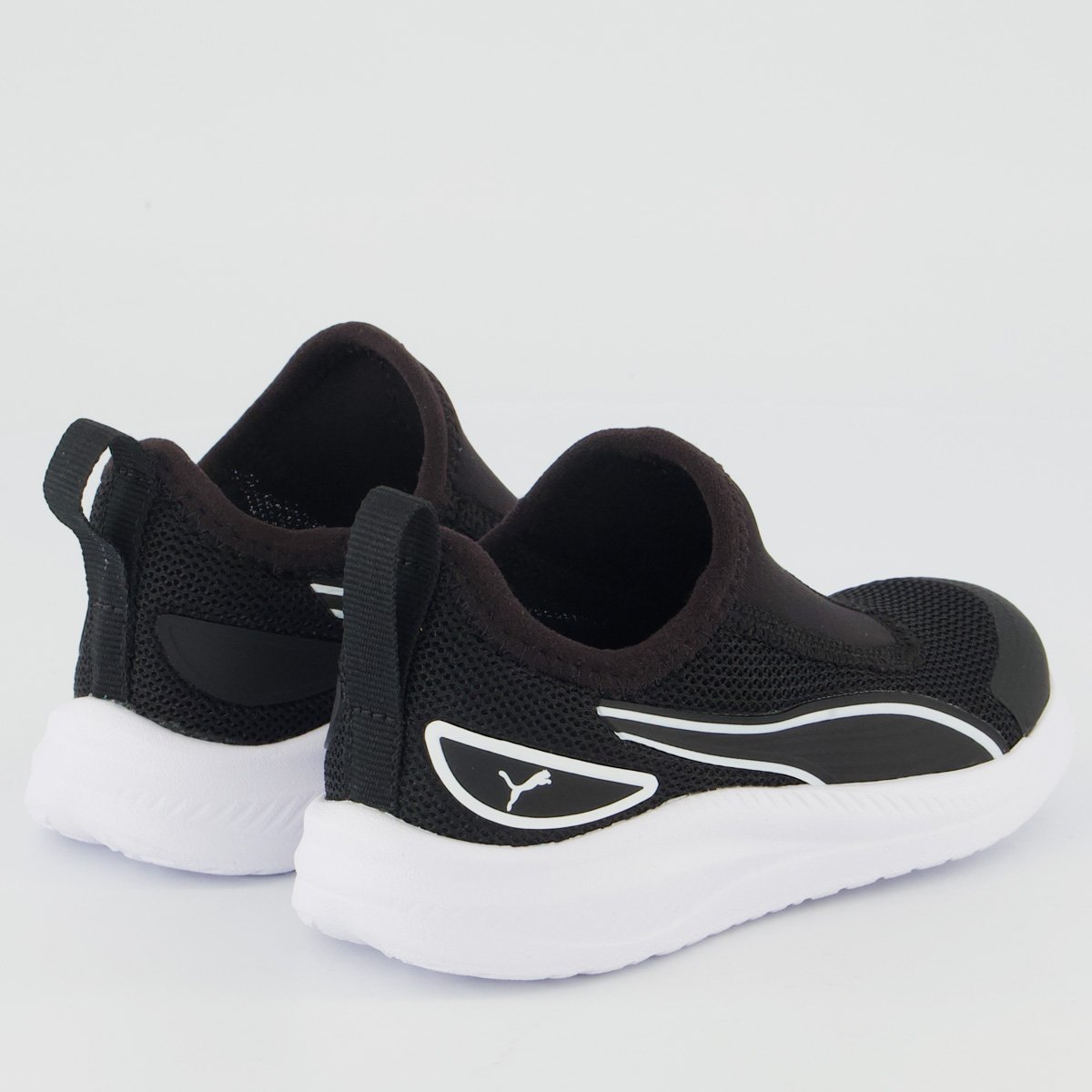 Tênis Puma Sky Runner Slip On Bold Bdp Infantil Preto e Branco Preto 3