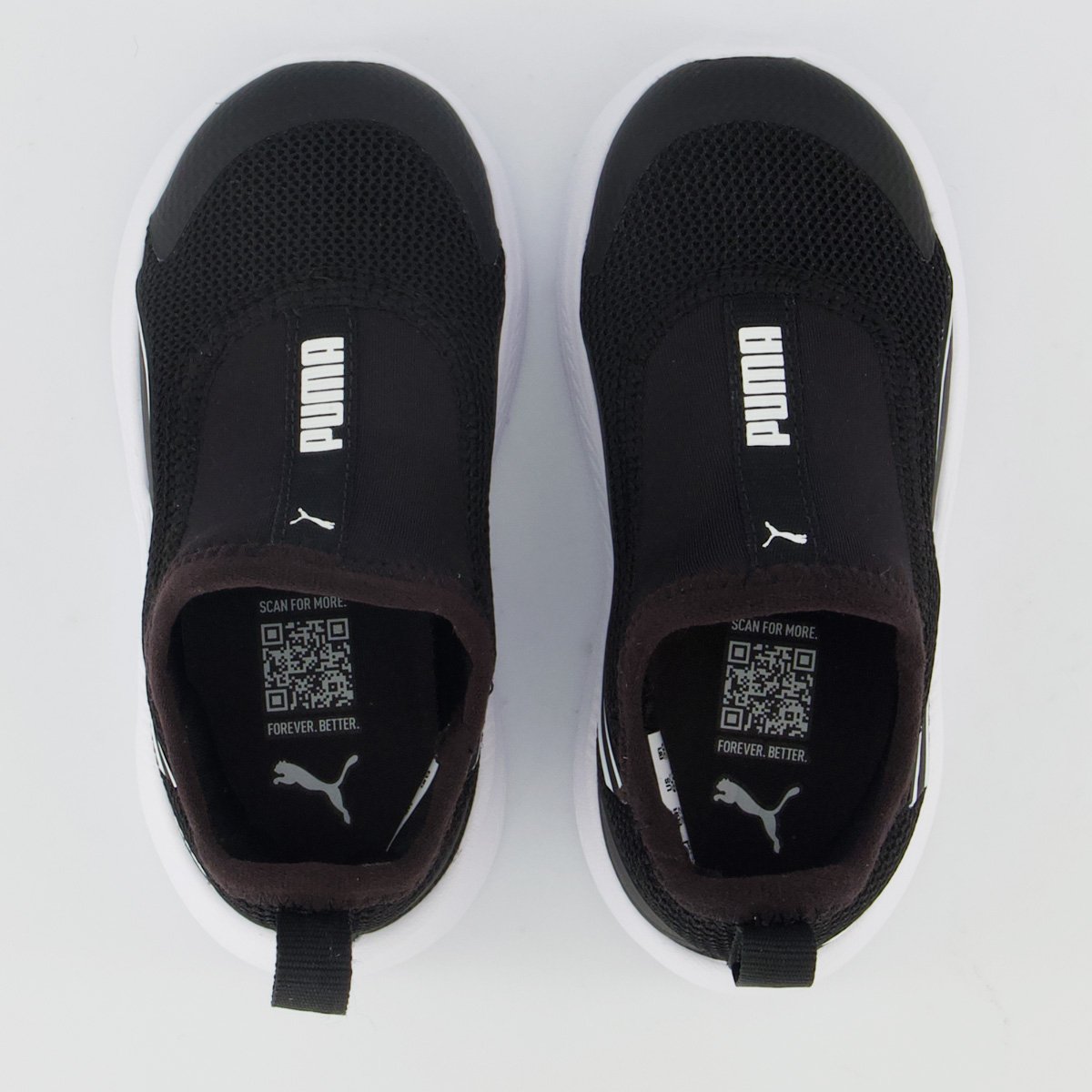 Tênis Puma Sky Runner Slip On Bold Bdp Infantil Preto e Branco Preto 4