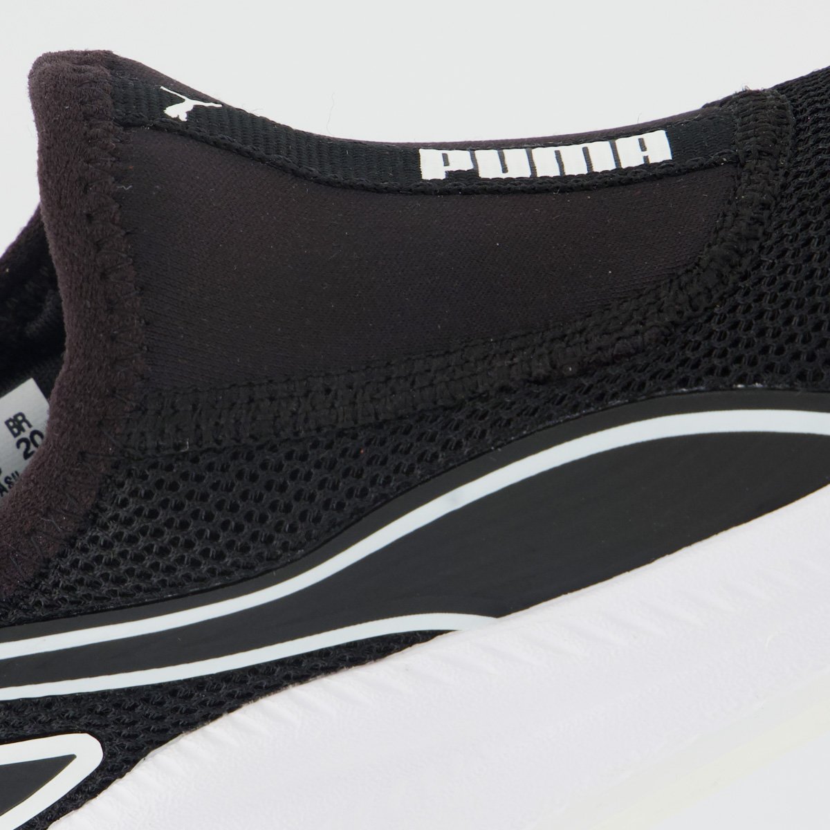 Tênis Puma Sky Runner Slip On Bold Bdp Infantil Preto e Branco Preto 7