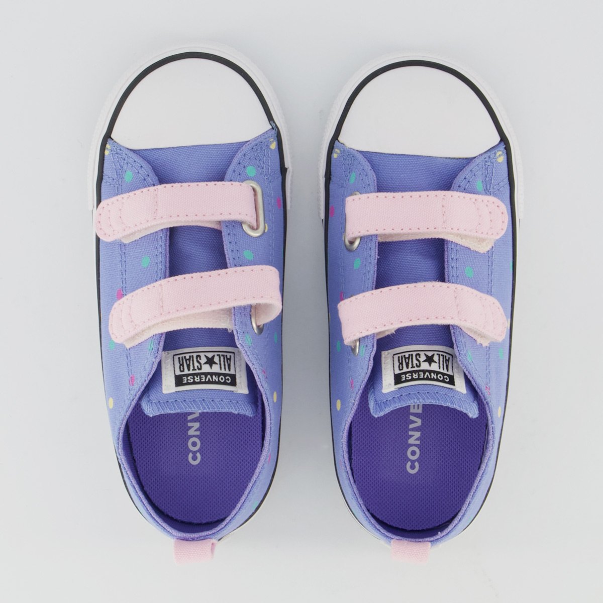 Tênis Converse All Star Chuck Taylor Poá 2V Infantil Lilás e Rosa Lilás/Rosa 4