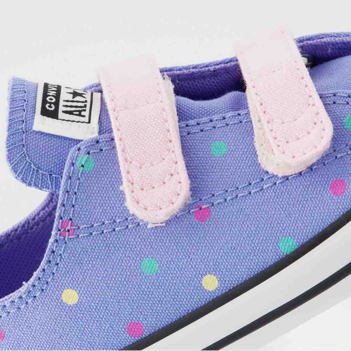 Tênis Converse All Star Chuck Taylor Poá 2V Infantil Lilás e Rosa Lilás/Rosa 7