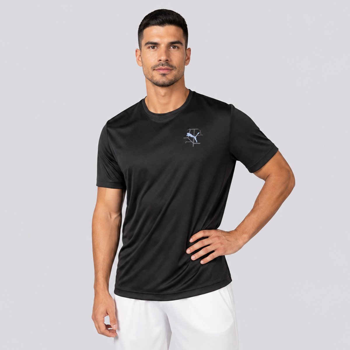 Camiseta Puma Run Illustrative Graphic Tee Preta
