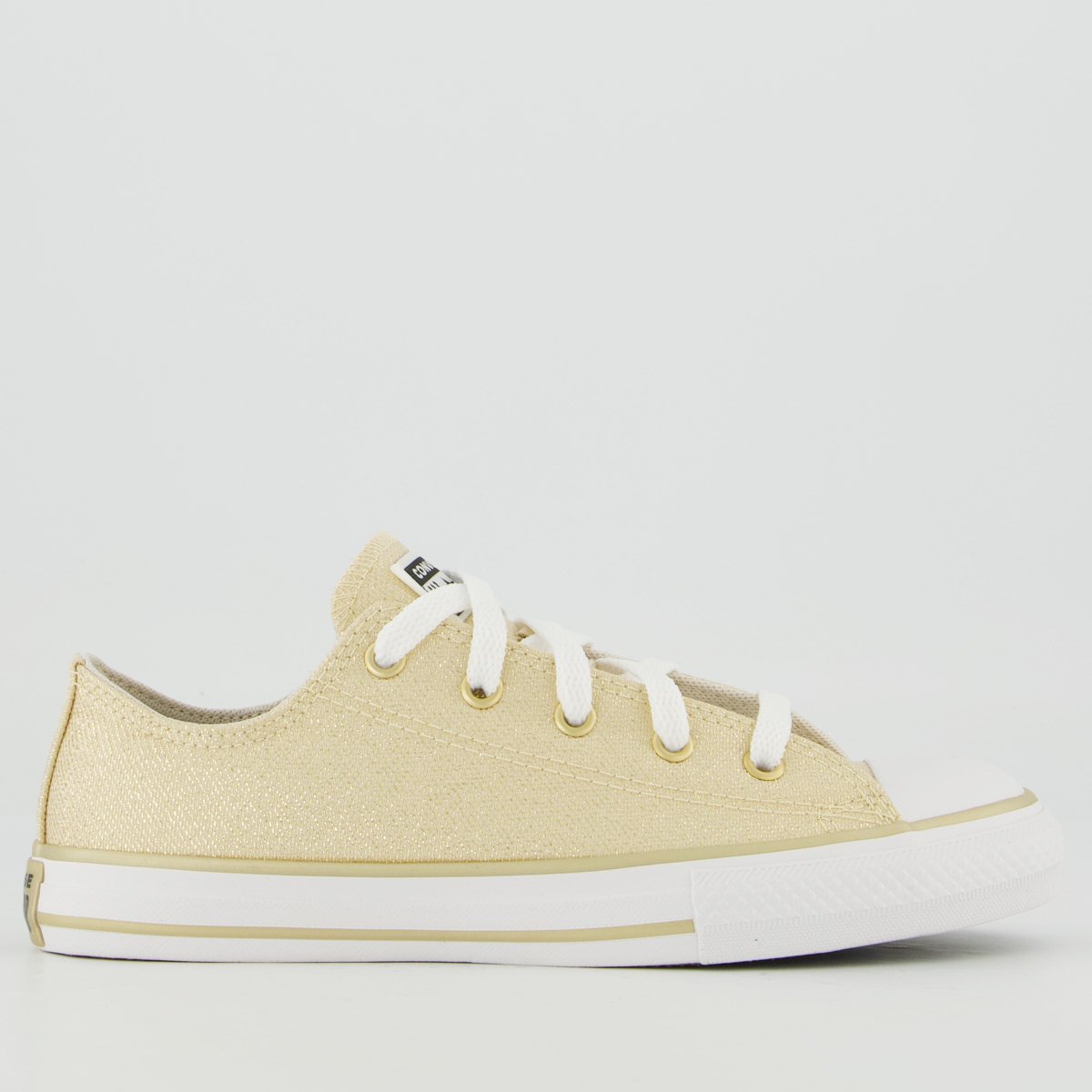 Tênis Converse All Star Chuck Taylor Side Juvenil Dourado