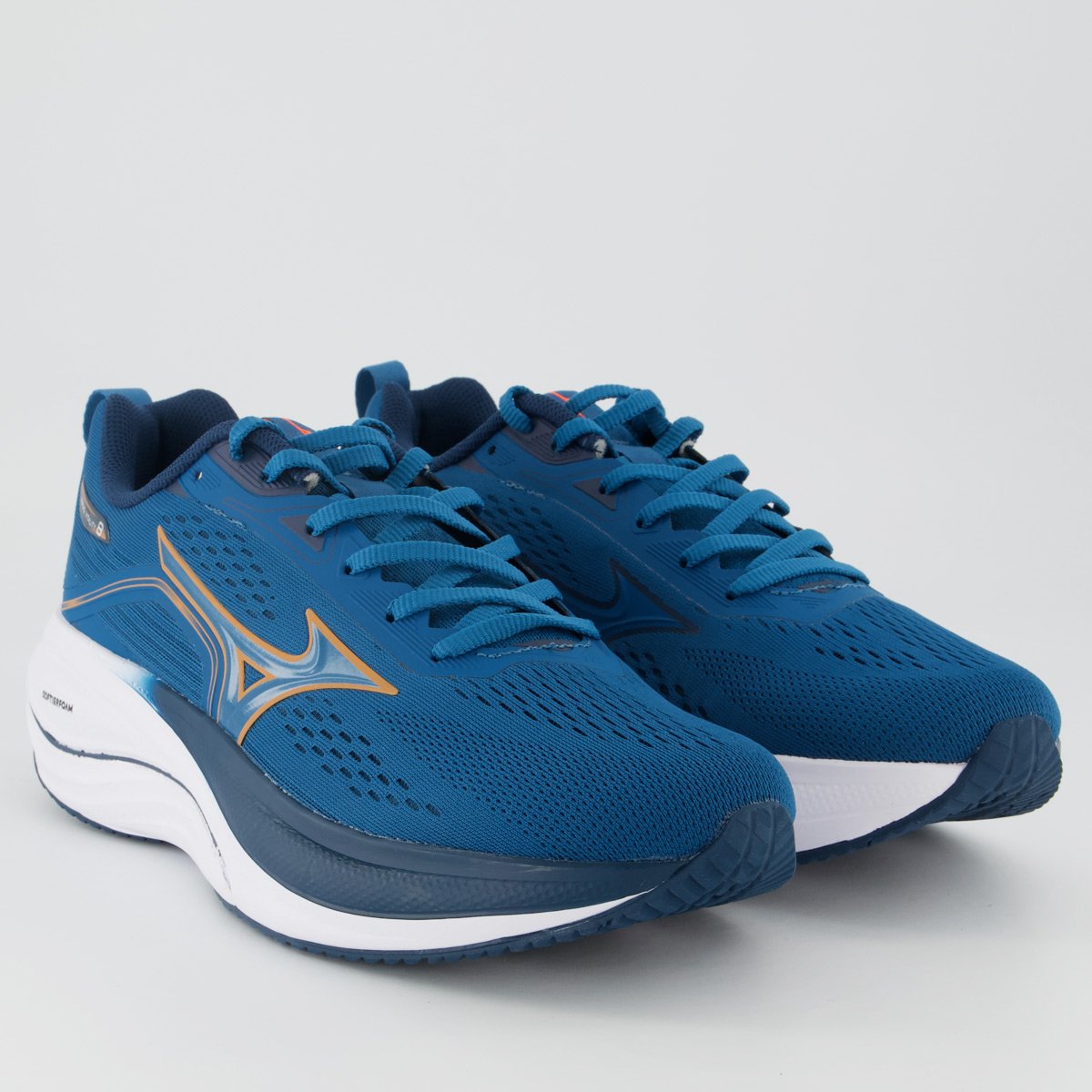 Tênis Mizuno Vitality 8 Azul e Laranja Azul