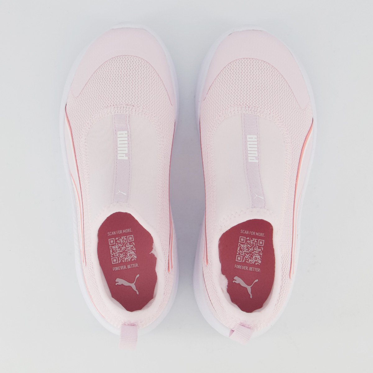 Tênis Puma Sky Runner Slip On Bold Bdp Infantil Rosa e Branco Rosa 4