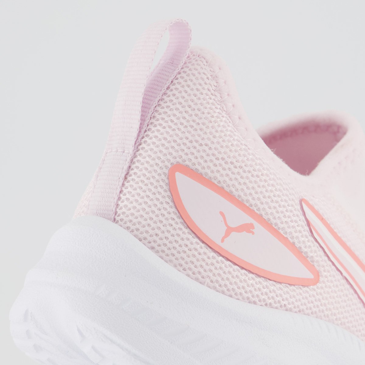Tênis Puma Sky Runner Slip On Bold Bdp Infantil Rosa e Branco Rosa 6