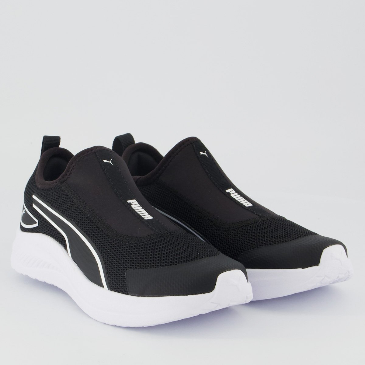 Tênis Puma Sky Runner Slip Infantil Preto e Branco Preto/Branco 2