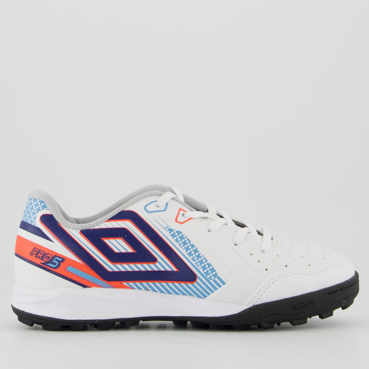 Chuteira Umbro Pro 5 II Society Juvenil Branca e Cinza Branco 8