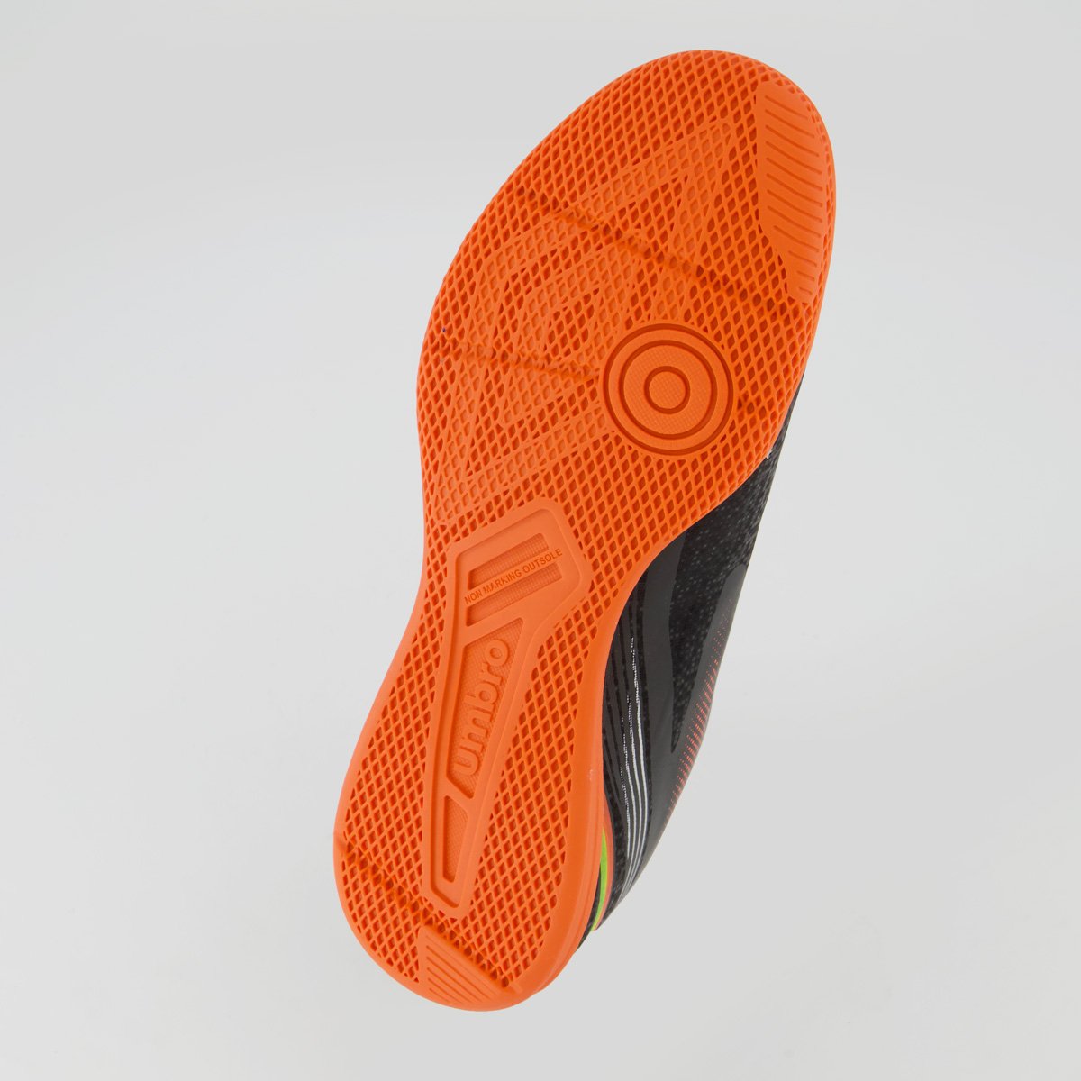 Chuteira Umbro Techno II Futsal Preta e Laranja Preto 5