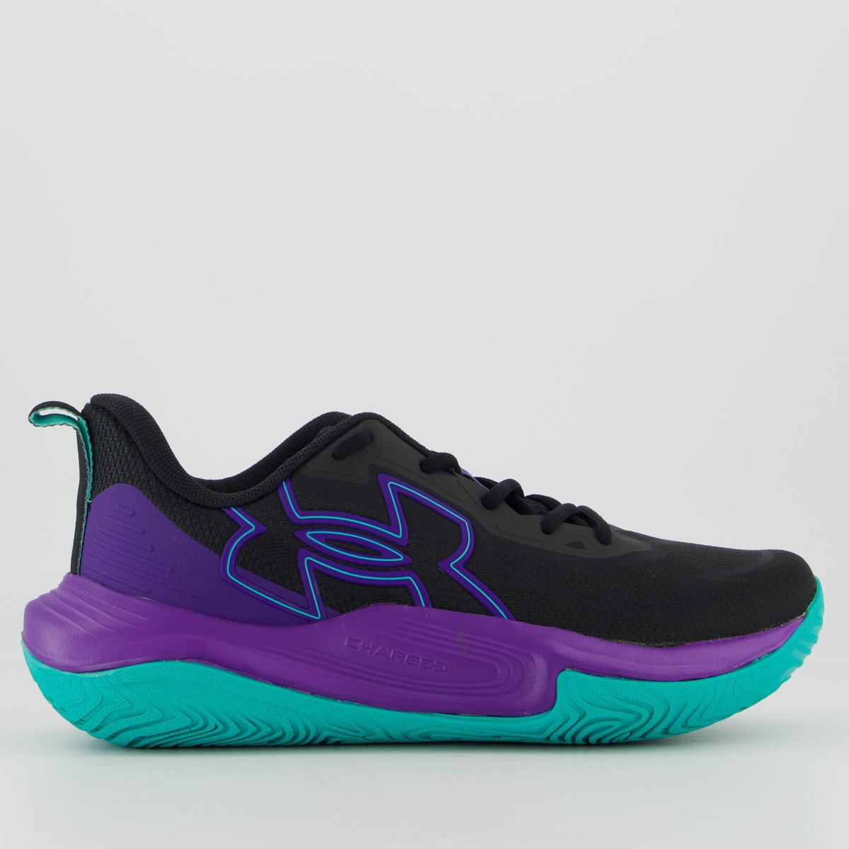 Tênis Under Armour Baller Preto e Roxo
