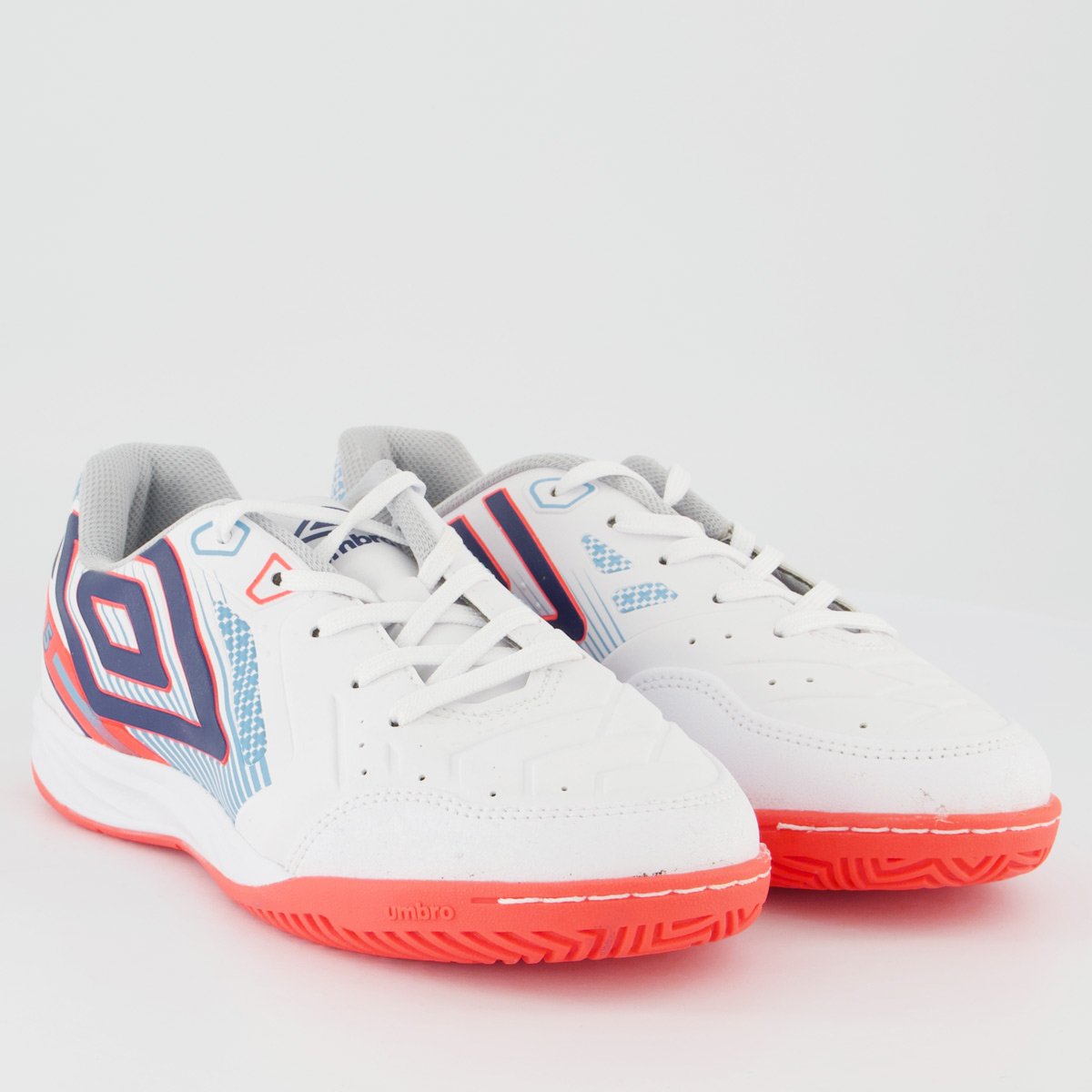 Chuteira Umbro Pro 5 II Futsal Juvenil Branca e Cinza Branco 2